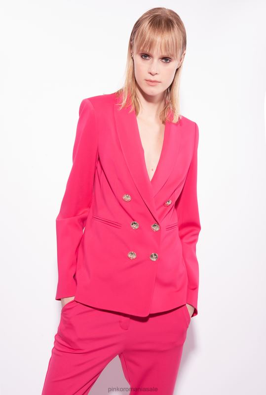 sacouri | blazer cu nasturi bijuterii Pinko roșu zmeură B0D08568