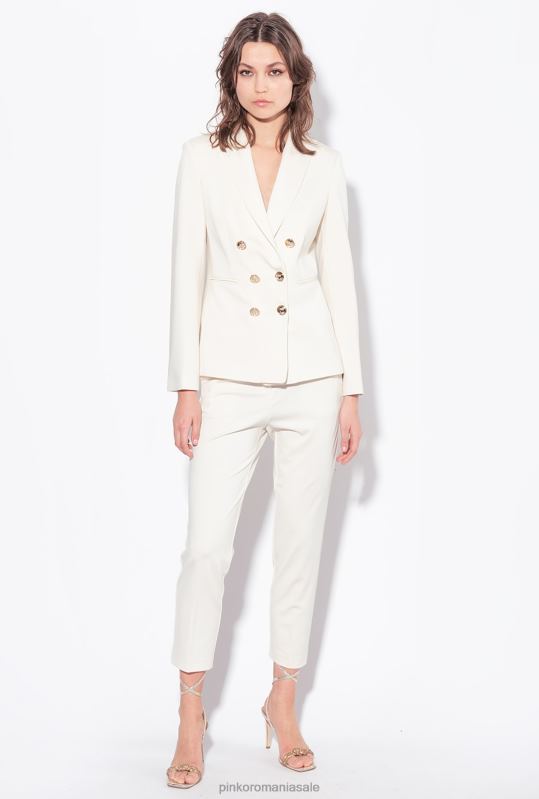 sacouri | blazer cu nasturi bijuterii Pinko roz alb fum B0D08569