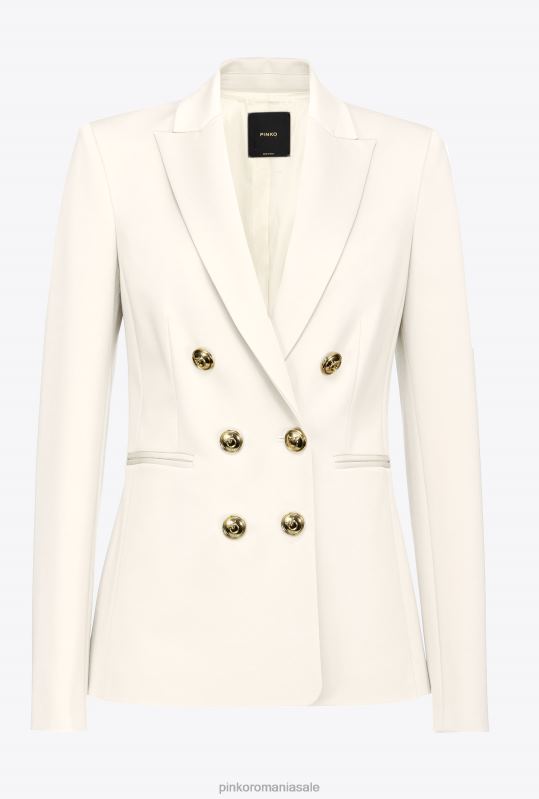 sacouri | blazer cu nasturi bijuterii Pinko roz alb fum B0D08569