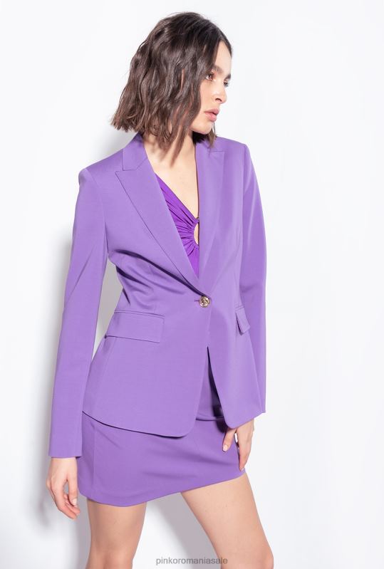 sacouri | blazer cu un singur piept Pinko liliac lavandă B0D08586