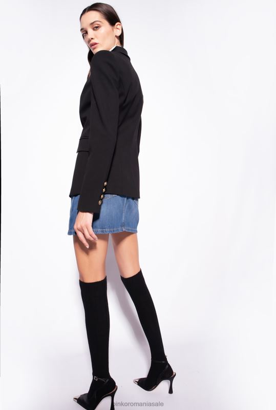 sacouri | blazer cu un singur piept Pinko limuzina neagră B0D08623