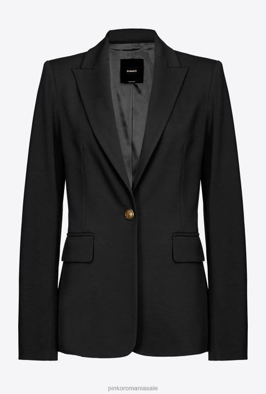sacouri | blazer cu un singur piept Pinko limuzina neagră B0D08623
