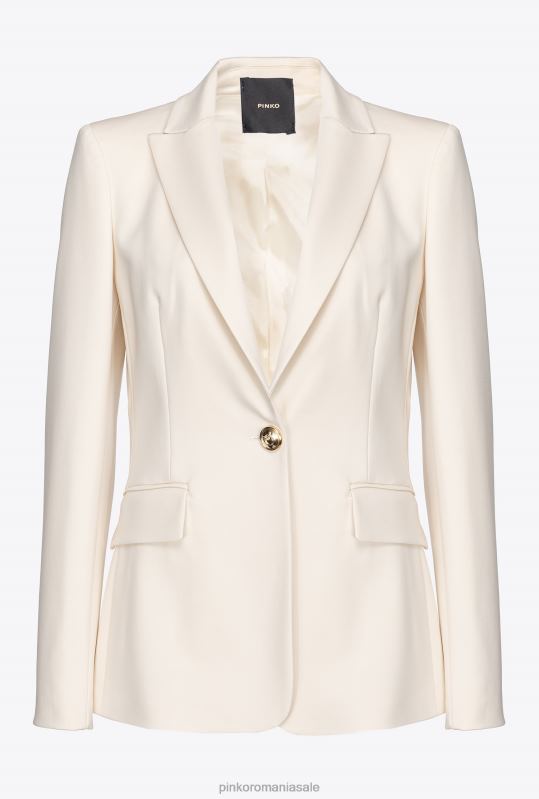 sacouri | blazer cu un singur piept Pinko roz alb fum B0D08588