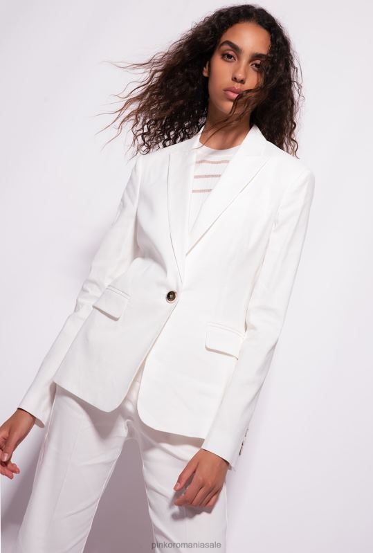 sacouri | blazer de in un singur piept Pinko nor alb B0D08601