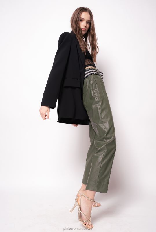 sacouri | blazer din crep elastic pe un singur piept Pinko limuzina neagră B0D08624