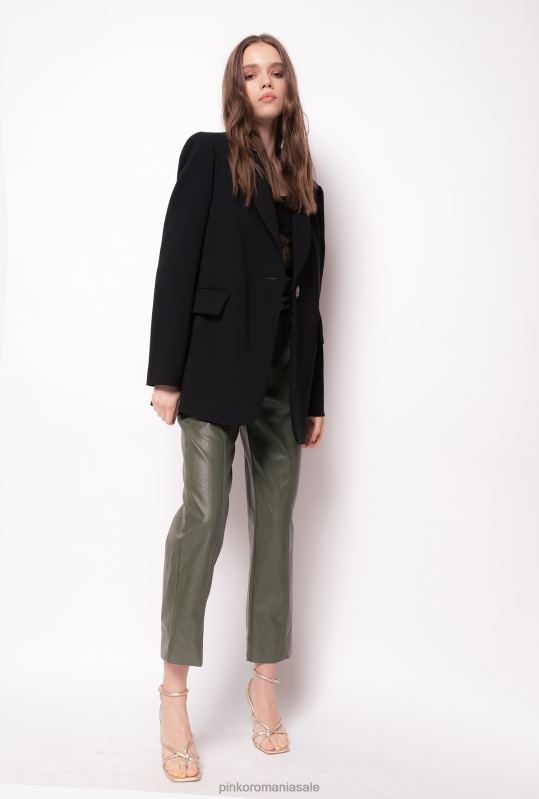 sacouri | blazer din crep elastic pe un singur piept Pinko limuzina neagră B0D08624