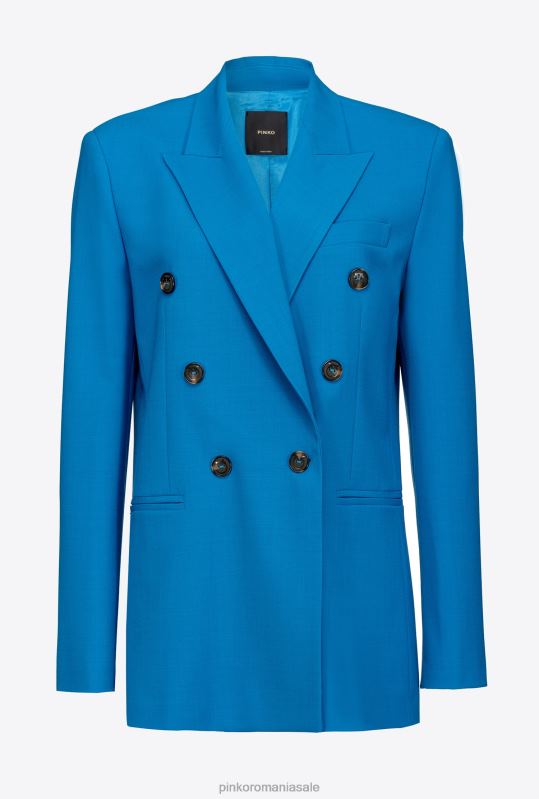 sacouri | blazer din pânză de lână Pinko director albastru B0D08582