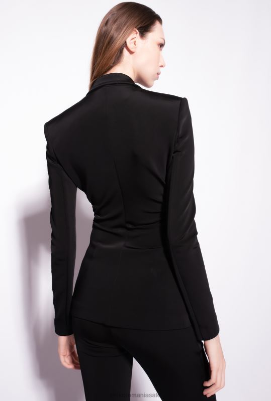 sacouri | blazer slim-fit din material tehnic Pinko limuzina neagră B0D08611