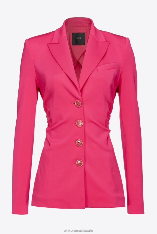 sacouri | blazer slim-fit din material tehnic Pinko roșu zmeură B0D08577