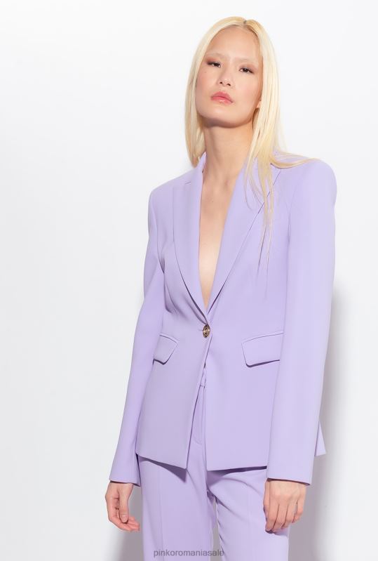sacouri | blazer stretch pe un singur piept Pinko liliac - sorbet închis B0D08560