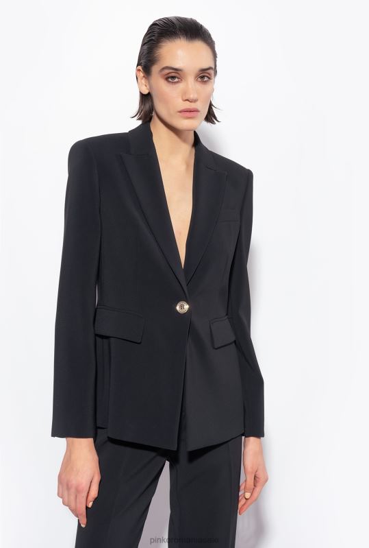 sacouri | blazer stretch pe un singur piept Pinko limuzina neagră B0D08561