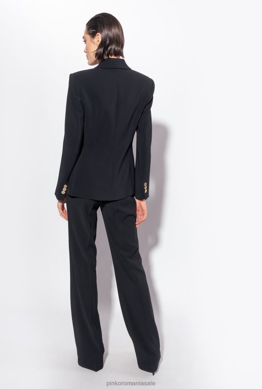 sacouri | blazer stretch pe un singur piept Pinko limuzina neagră B0D08561