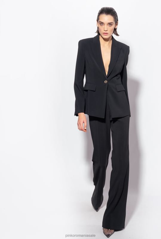 sacouri | blazer stretch pe un singur piept Pinko limuzina neagră B0D08561