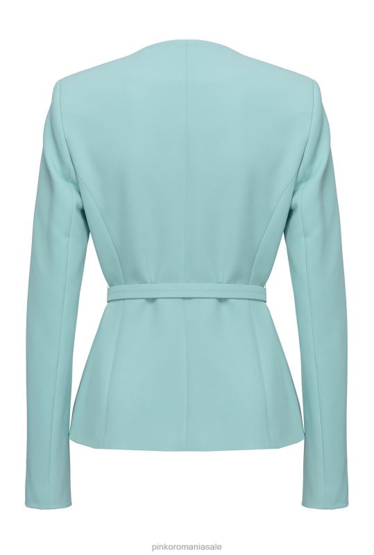 sacouri | jacheta eleganta cu curea subtire Pinko albastru nil B0D08593