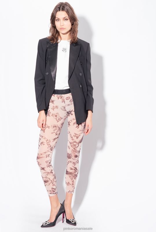 îmbrăcăminte de jogging și jambiere | jambiere cu imprimeu tatuat Pinko nud/negru B0D08711