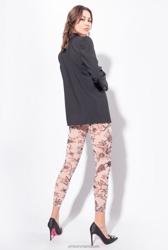 îmbrăcăminte de jogging și jambiere | jambiere cu imprimeu tatuat Pinko nud/negru B0D08711