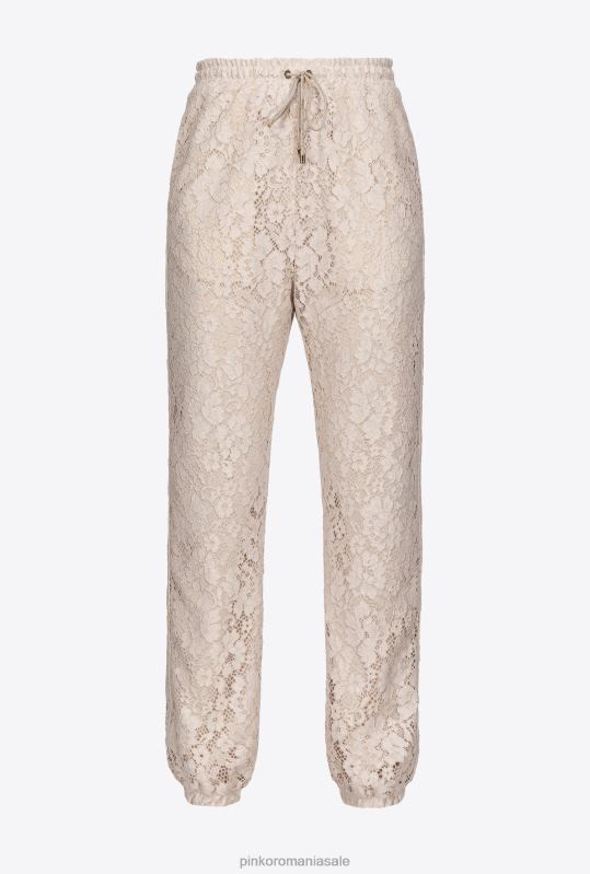 îmbrăcăminte de jogging și jambiere | joggeri laminati Pinko bej/argintiu B0D08753