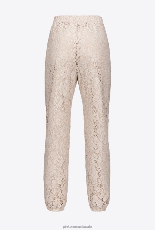 îmbrăcăminte de jogging și jambiere | joggeri laminati Pinko bej/argintiu B0D08753