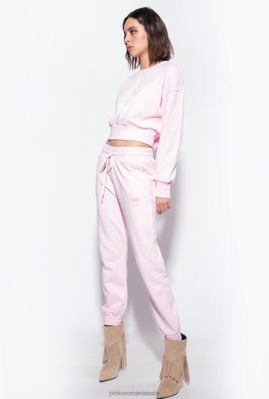 îmbrăcăminte de jogging și jambiere | pantaloni de jogging cu imprimeu cu logo Pinko liliac prăfuit B0D08717