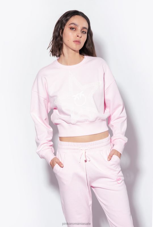 îmbrăcăminte de jogging și jambiere | pantaloni de jogging cu imprimeu cu logo Pinko liliac prăfuit B0D08717