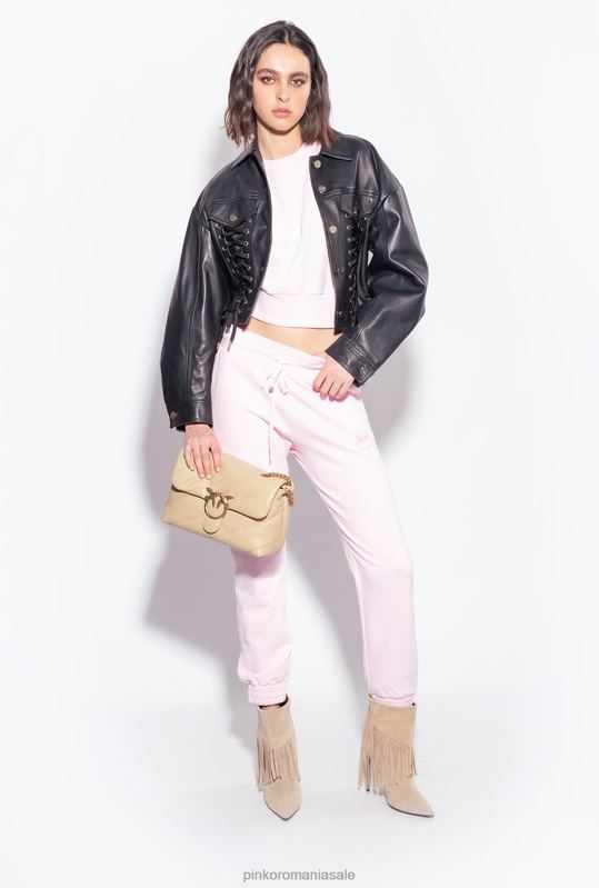 îmbrăcăminte de jogging și jambiere | pantaloni de jogging cu imprimeu cu logo Pinko liliac prăfuit B0D08717