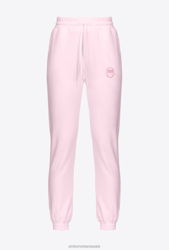 îmbrăcăminte de jogging și jambiere | pantaloni de jogging cu imprimeu cu logo Pinko liliac prăfuit B0D08717