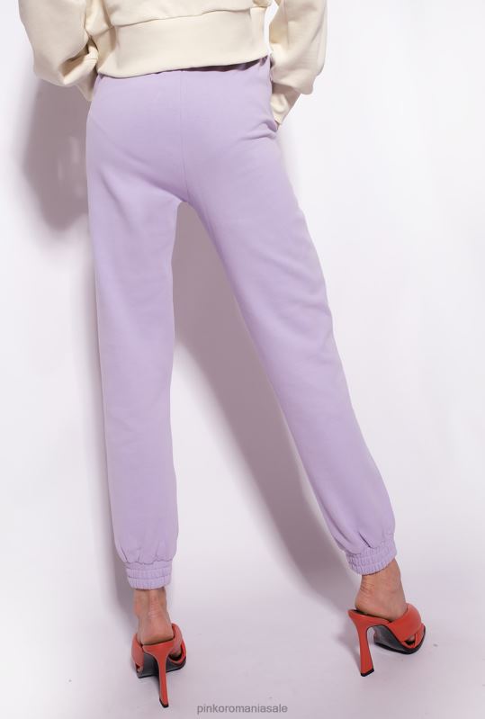 îmbrăcăminte de jogging și jambiere | pantaloni de jogging cu imprimeu cu logo Pinko liliac - sorbet ușor B0D08715