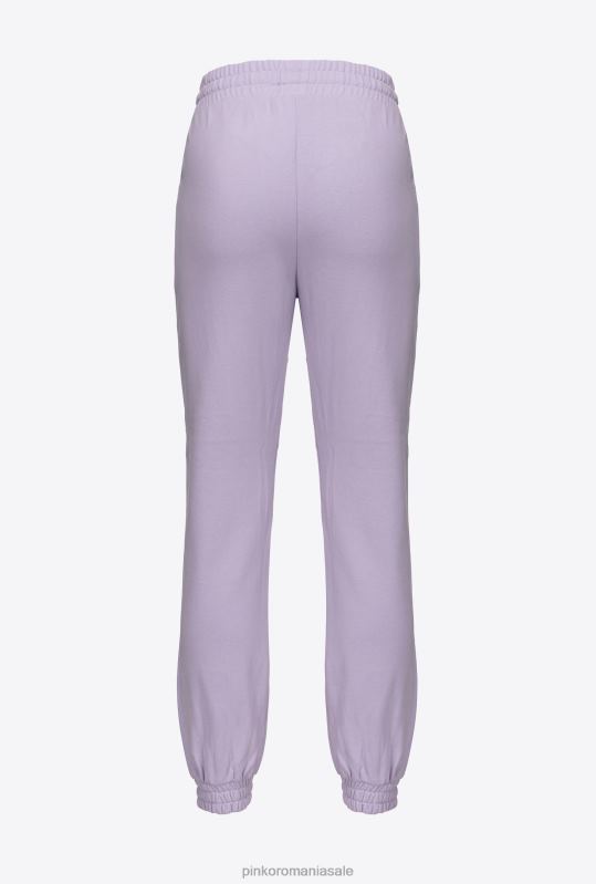 îmbrăcăminte de jogging și jambiere | pantaloni de jogging cu imprimeu cu logo Pinko liliac - sorbet ușor B0D08715