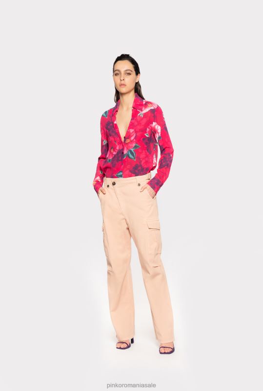 pantaloni casual | pantaloni cargo cu închidere în diagonală Pinko rugby bej B0D08709