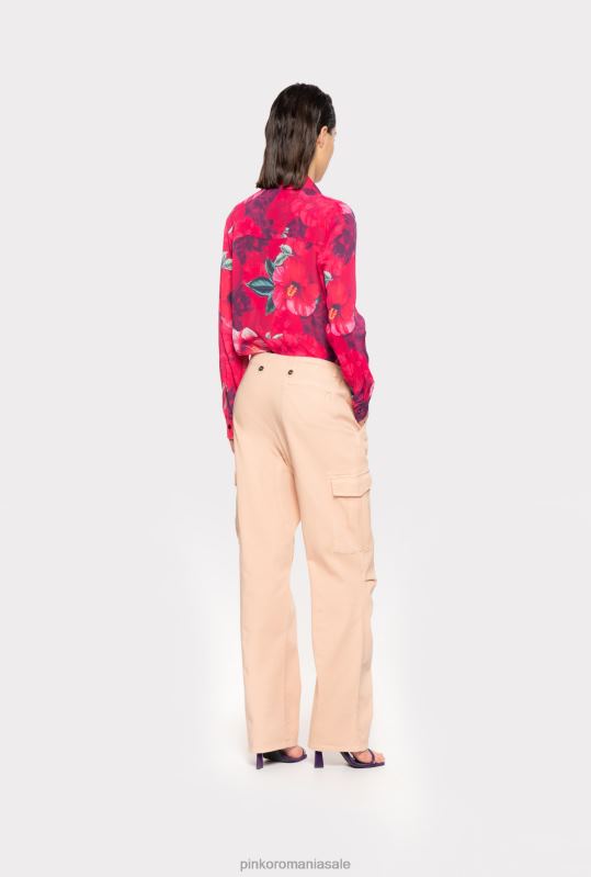 pantaloni casual | pantaloni cargo cu închidere în diagonală Pinko rugby bej B0D08709