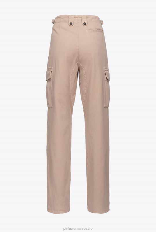 pantaloni casual | pantaloni cargo cu închidere în diagonală Pinko rugby bej B0D08709