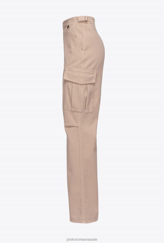 pantaloni casual | pantaloni cargo cu închidere în diagonală Pinko rugby bej B0D08709