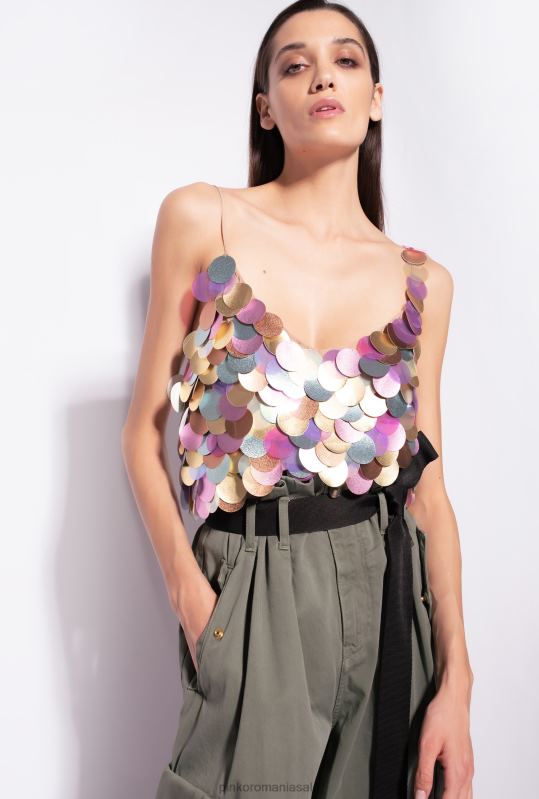 pantaloni casual | pantaloni cargo supradimensionați Pinko verde chiparos B0D08648