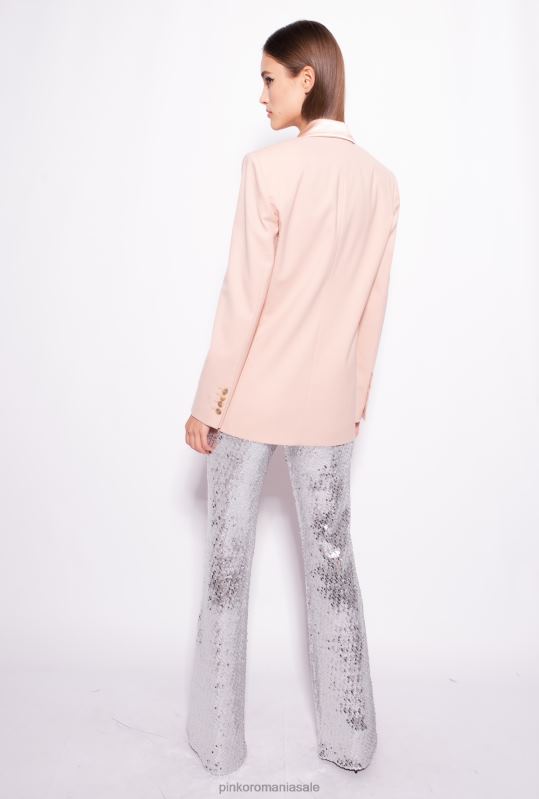 pantaloni casual | pantaloni complet cu paiete Pinko argint metalic B0D08691