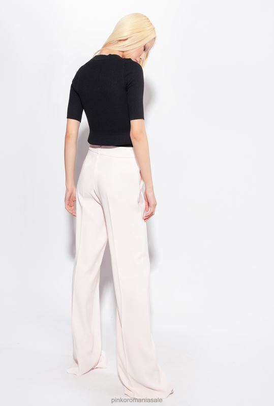 pantaloni casual | pantaloni cu nasturi aurii Pinko nor roz B0D08660