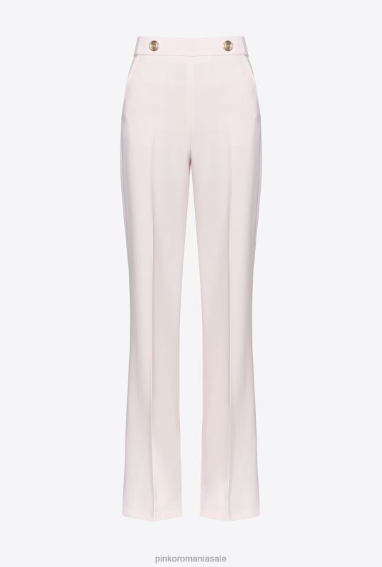 pantaloni casual | pantaloni cu nasturi aurii Pinko nor roz B0D08660