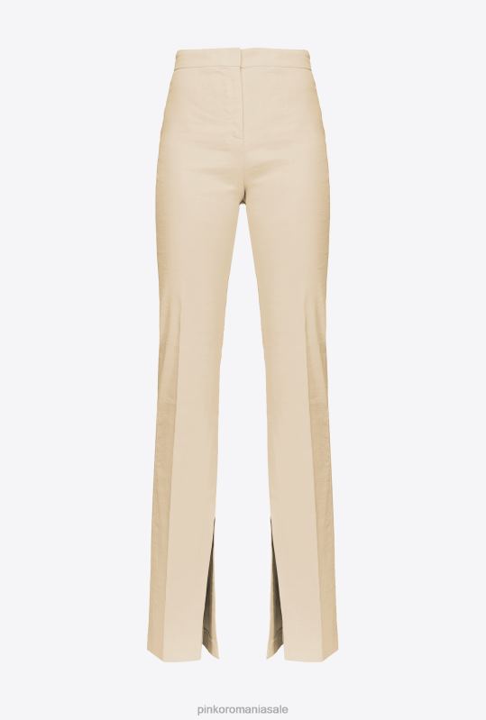 pantaloni casual | pantaloni cu tiv Pinko bej migdal înghețat B0D08729