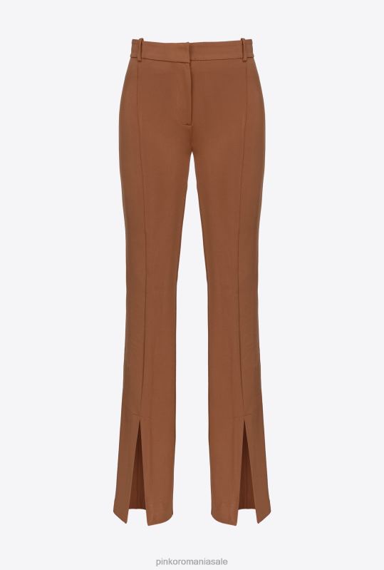 pantaloni casual | pantaloni cu tiv Pinko maro - teckel B0D08776