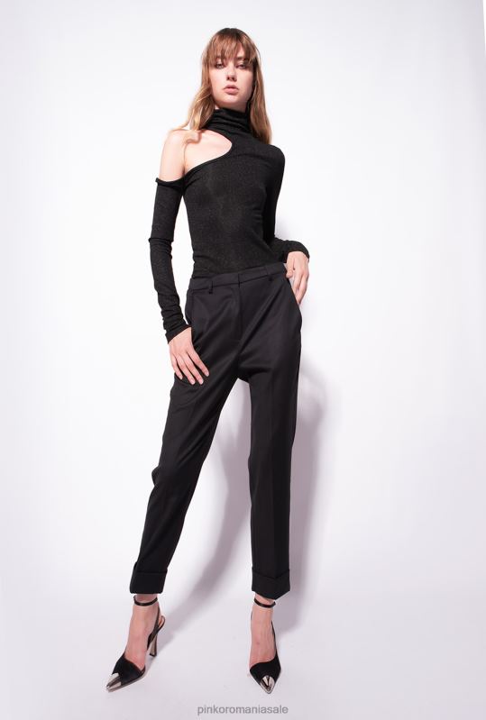 pantaloni casual | pantaloni de flanel Pinko limuzina neagră B0D08791