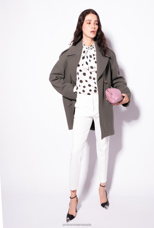 pantaloni casual | pantaloni de țigară din tricot milano Pinko Albă ca Zăpada B0D08770