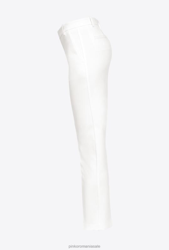 pantaloni casual | pantaloni de țigară din tricot milano Pinko Albă ca Zăpada B0D08770