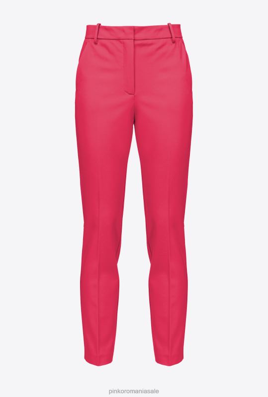 pantaloni casual | pantaloni de țigară din tricot milano Pinko roșu zmeură B0D08677