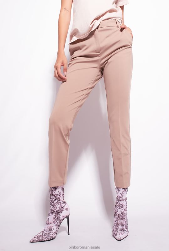 pantaloni casual | pantaloni de țigară din tricot milano Pinko roz almandin B0D08678