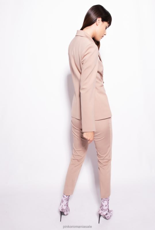 pantaloni casual | pantaloni de țigară din tricot milano Pinko roz almandin B0D08678