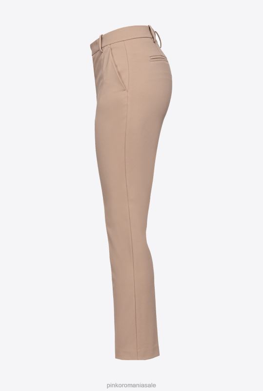 pantaloni casual | pantaloni de țigară din tricot milano Pinko roz almandin B0D08678