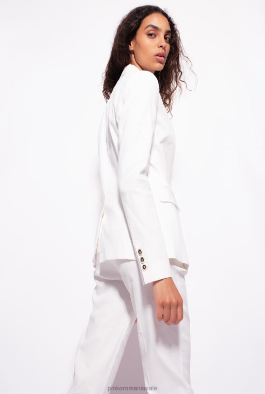 pantaloni casual | pantaloni de in cu centura de pasari de dragoste Pinko nor alb B0D08723