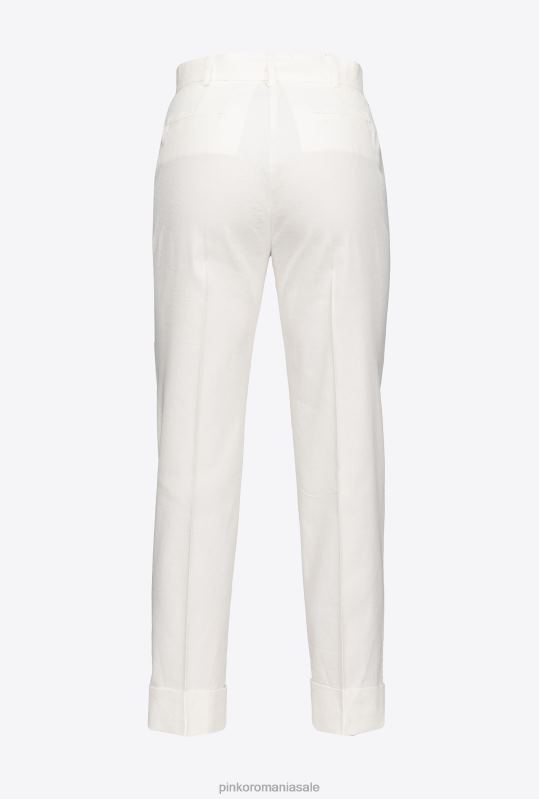 pantaloni casual | pantaloni de in cu centura de pasari de dragoste Pinko nor alb B0D08723