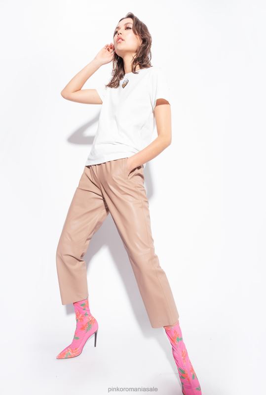 pantaloni casual | pantaloni din piele ultra-ușori Pinko roz almandin B0D08720