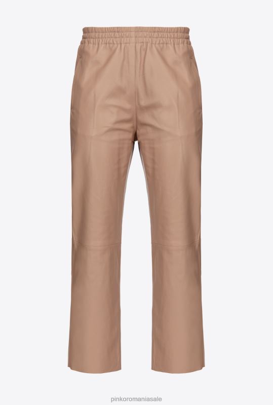 pantaloni casual | pantaloni din piele ultra-ușori Pinko roz almandin B0D08720