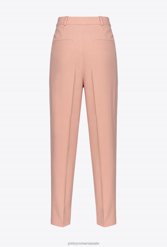 pantaloni casual | pantaloni din satin în formă de morcov Pinko trandafir cameo B0D08759
